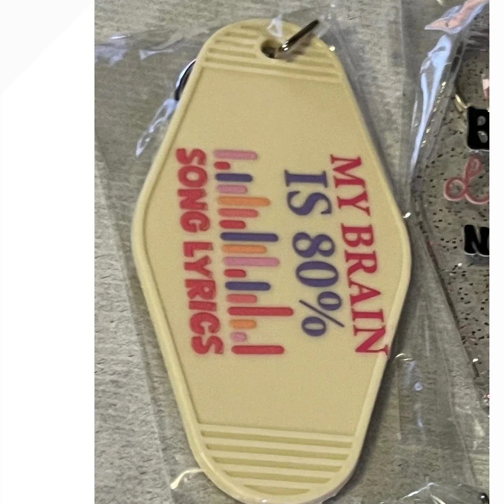 Flawed‎ Motel Style Keychain Set Multicolor Scrap Set 7 Misprints Opps